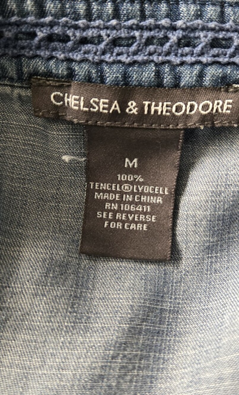 Chelsea & Theodore Light Blue Denim Top - Picture 5 of 5